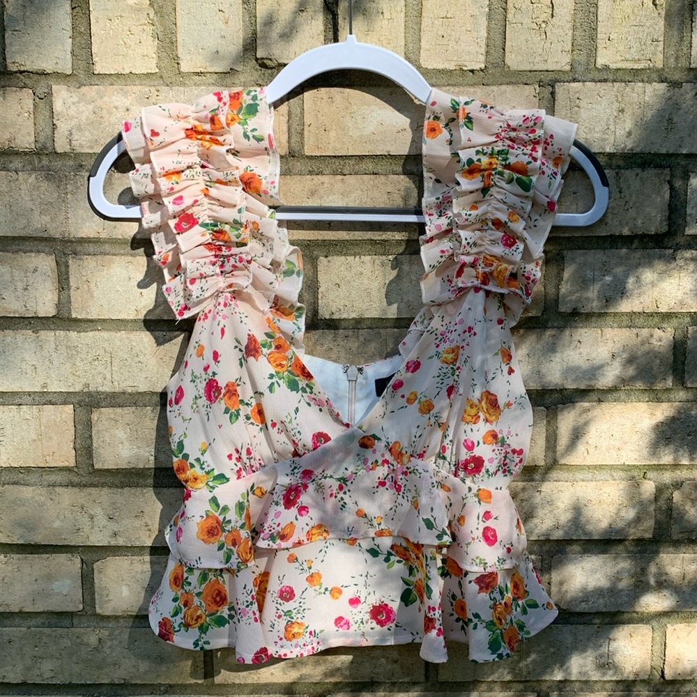 REVOLVE Luella Top in Ivory Floral, House of Harlow Collection